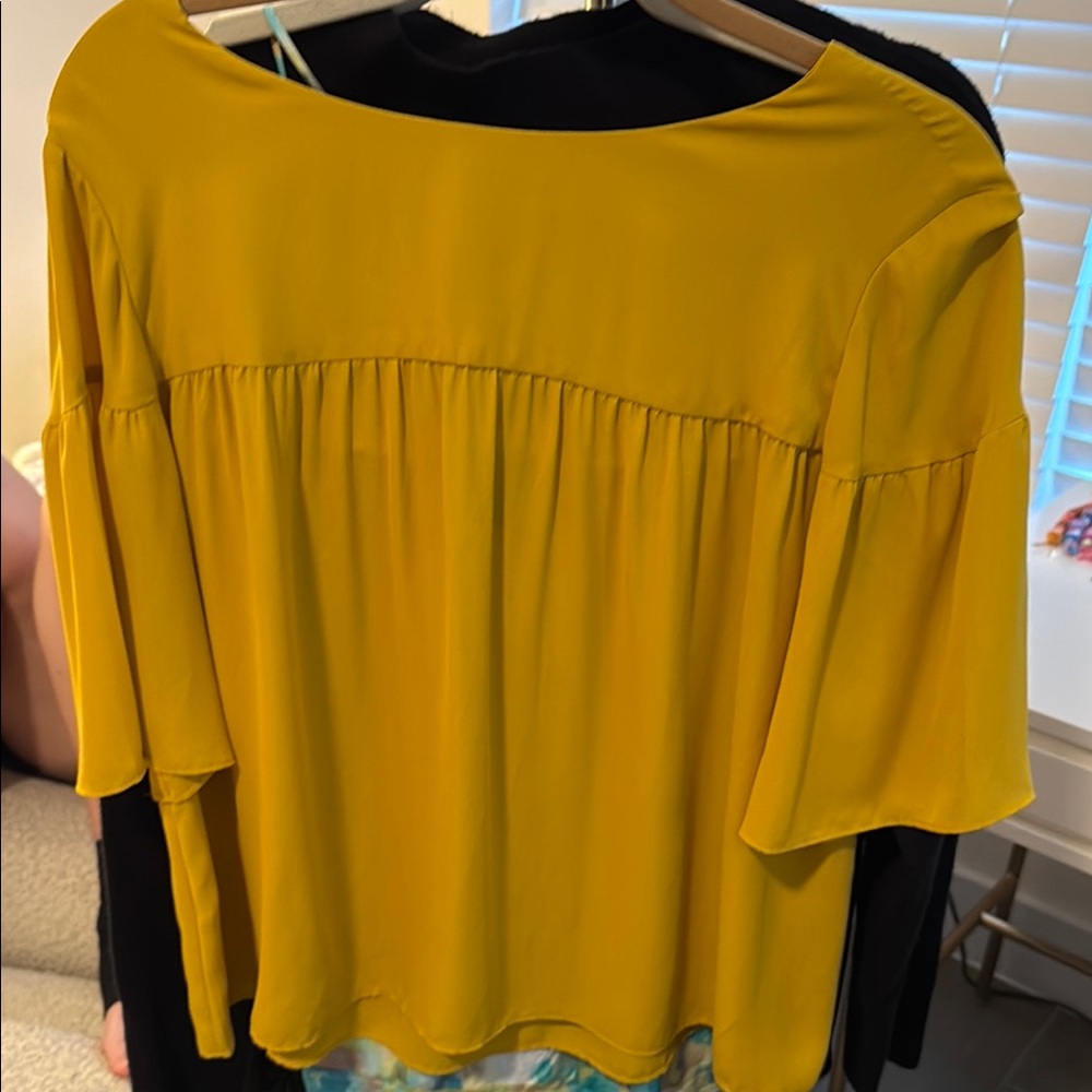 Ann Taylor Vibrant Yellow Blouse
